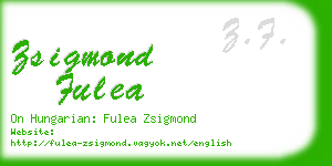 zsigmond fulea business card